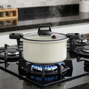 Stainless Steel Micro-Pressure Cooker with Glass Lid(26cm)