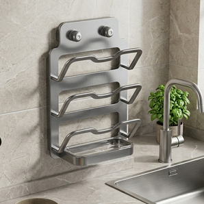 Wall-Mounted Pot Lid & Chopping Board Organizer Rack