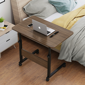 Height Adjustable Bedside Computer Desk with Wheels