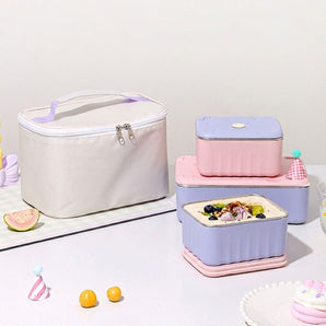 Insulated Lunch Box Set with Thermal Carry Bag