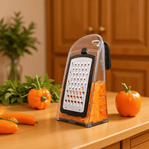 Multi-Functional Handheld Grater with Built-In Container