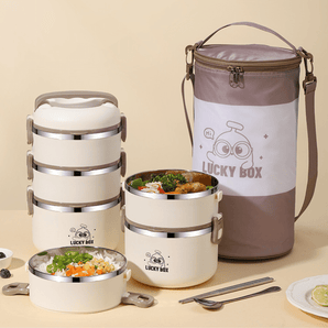 Multi-Compartment Stainless Steel Insulated Lunch Box