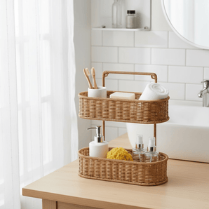 Decorative Oval Rattan Style Storage Basket