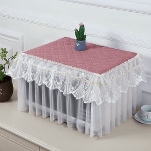 Elegant Cotton Microwave Dust Cover & Protector