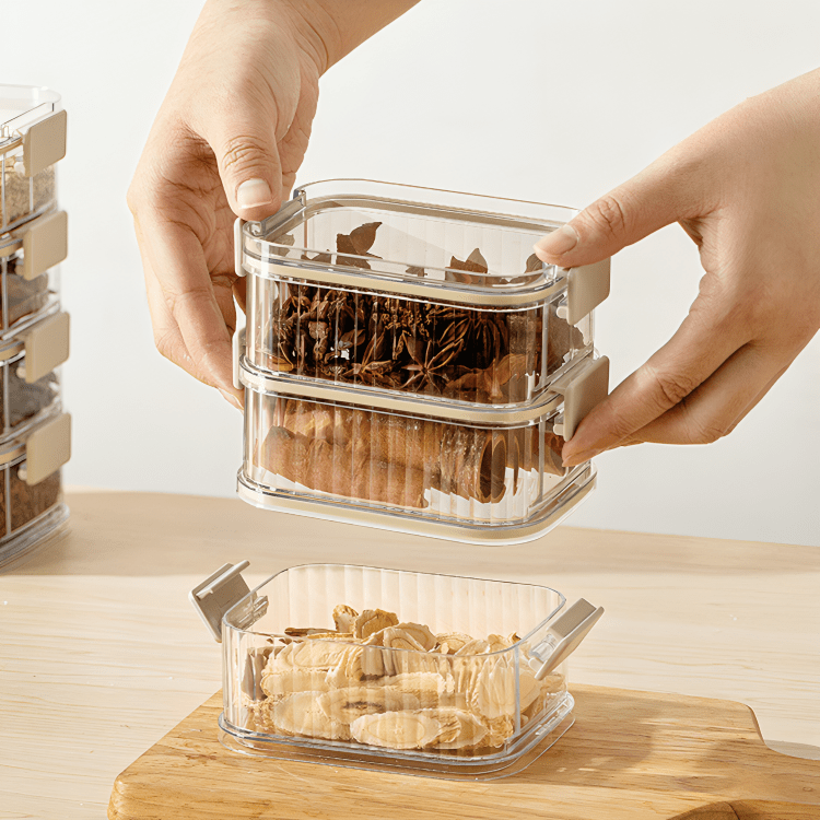 Food Stack Container Transparent Stacking Food Storage Containers