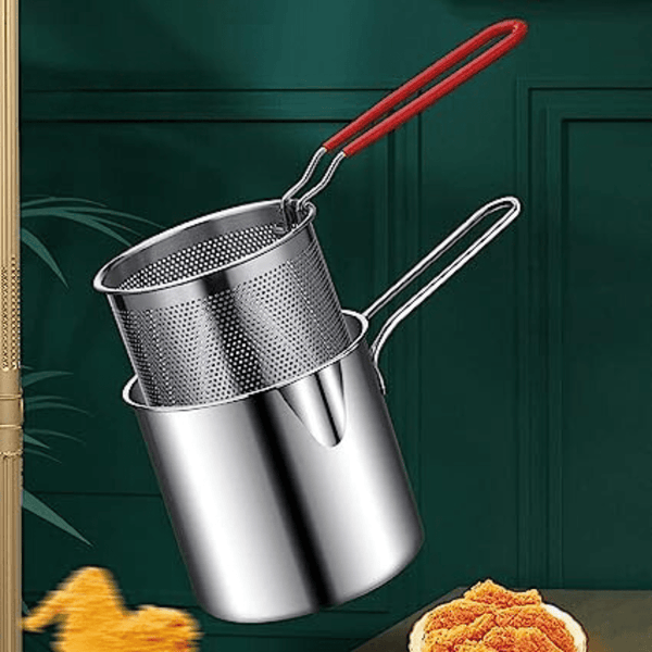 Stainless Steel Detachable Fryer With Strainer