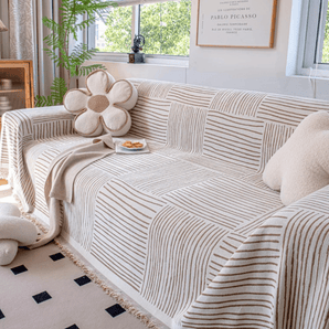 Elegance Chenille Sofa Cover : [EM-SC-09] (Coffee)