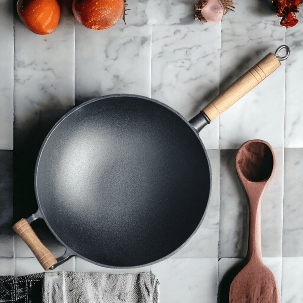 Authentic Handcrafted Cast Iron Wok