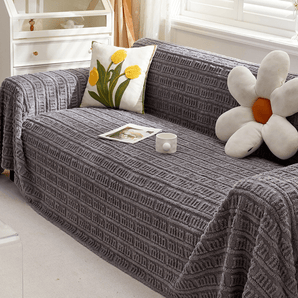 Elegance Chenille Sofa Cover : [EM-SC-27] Dark Grey