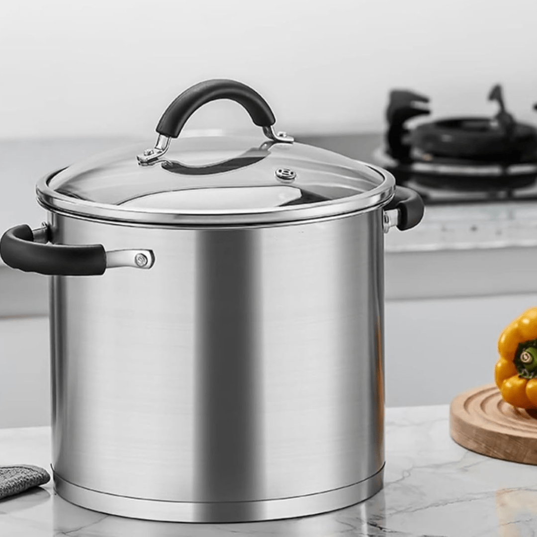 Buy Stainless Steel Deep Cooking Pot with Lid Online