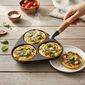 3-In-1 Cast Iron Cooking Pan (19cm)
