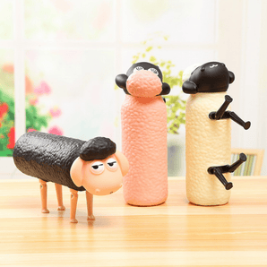 Cute Sheep Glass Water Bottle