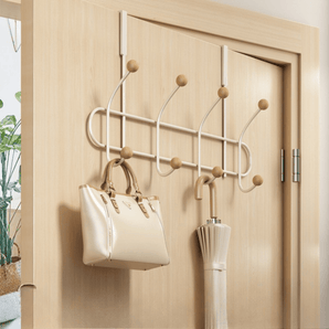 Dual-Layer Over-the-Door Rack with 8 Hooks