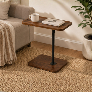 Adjustable Height Wooden Bedside Table