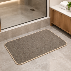 Beige Quick-Dry Non-Slip Floor Mat