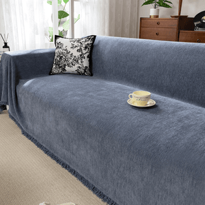 Elegance Chenille Sofa Cover : [EM-SC-13] (Blue)