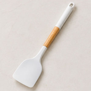 Premium Silicone Spatula with Wooden Grip Handle