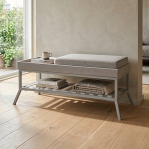 Multi-Purpose Shoe Storage Bench with Cushioned Seat