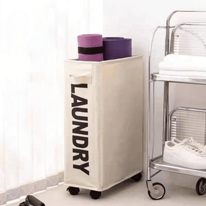 Rolling Slim Laundry Hamper With Wheels