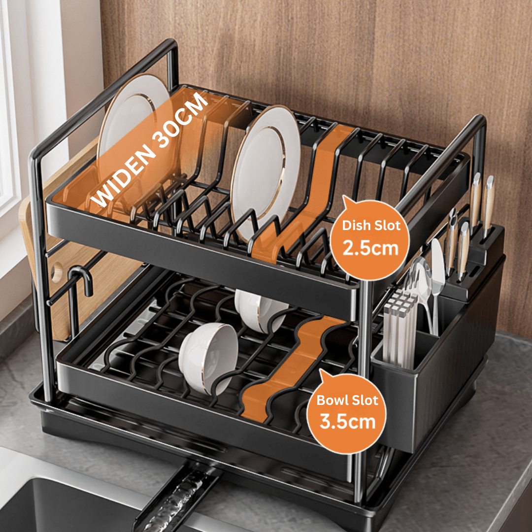 2tier Kitchen Rack Dish Storage Rack - Buy Multifunctional 2 Tier Kitchen Rack Online