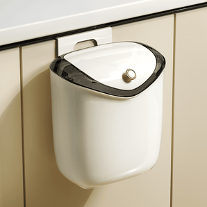 Wall-Mounted Sliding Lid Plastic Garbage Bin(9L)