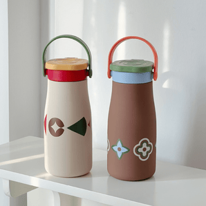 Portable Leakproof Stainless Steel Thermos Cup with Handle(600ml)