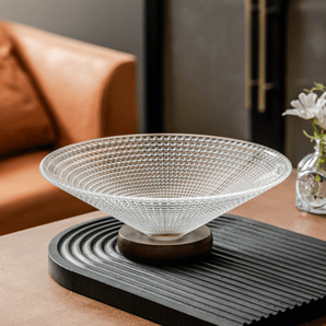 Elegant Large Crystal Glass Bowl for Snacks and Fruit Display (25cm)