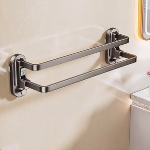 Wall-Mounted Suction Cup Double Layer Towel Rod