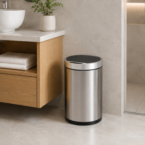 Stainless Steel Trash Can with Inner Bucket(10L)