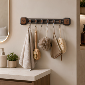 Wall-Mounted Suction Cup Sliding Hook Rack