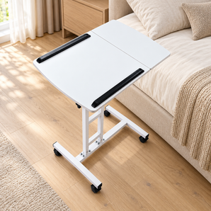 Multi-Angle Adjustable Rolling Bedside Work Table