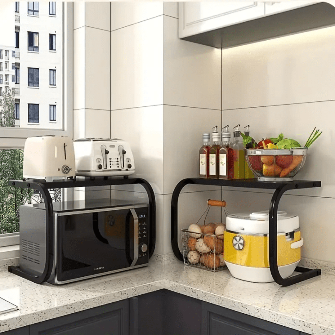 Multi-Purpose Stainless Steel Microwave Rack – HOME ESSENTIALS