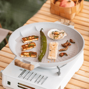 Non-Stick Aluminum Medical Stone Grill Pan(33cm)