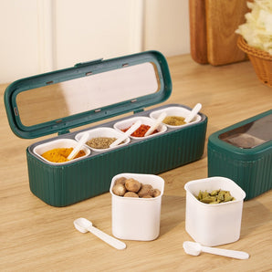 4-in-1 Separated Seasoning Container Set