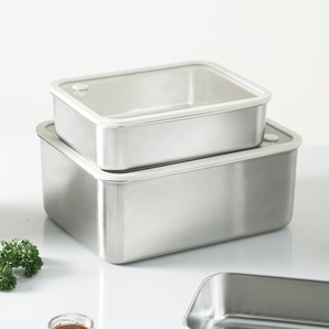 Stainless Steel Multi-Use Storage Box with Lid