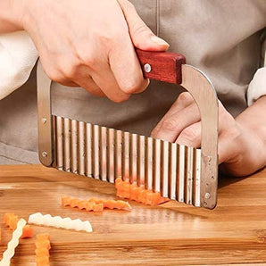 Premium Stainless Steel Vegetable Crinkle Slicer