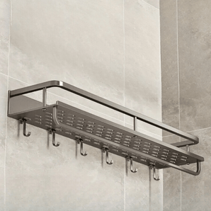 Modern Wall-Mount Bathroom Organizer Shelf