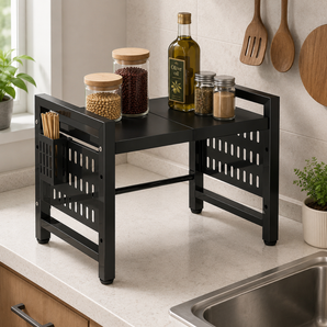 Adjustable Double-Layer Kitchen Storage Rack
