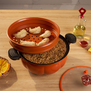 Pumpkin Micro Pressure Pot With Steamer