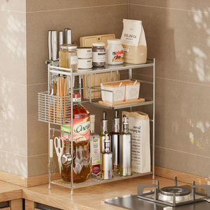 Space-Saving Stainless Steel Seasoning Storage Stand