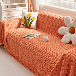 Elegance Chenille Sofa Cover : [EM-SC-27] (Orange)