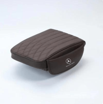 Car Logo Armrest Cushion With Side Pockets