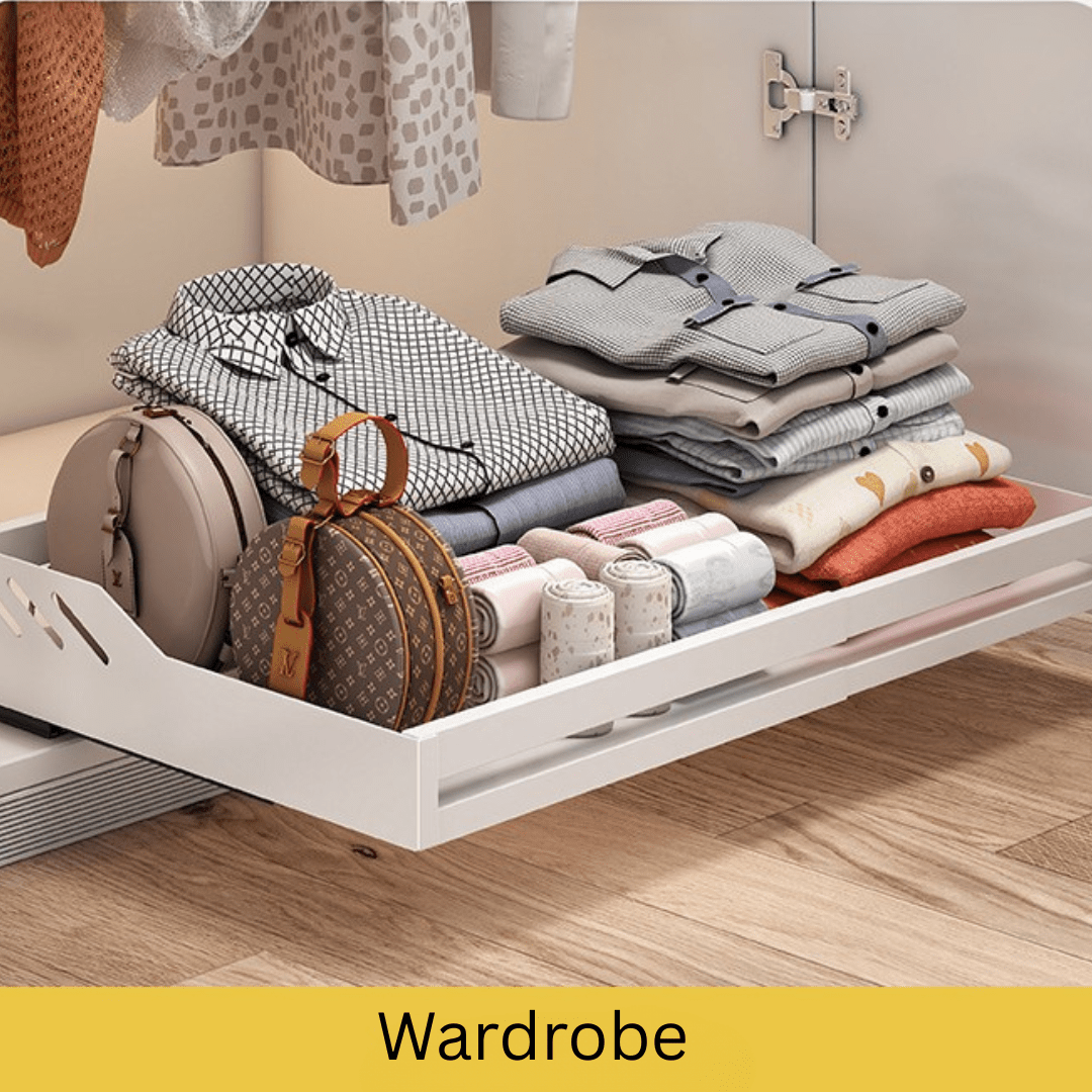 Multi-Purpose Storage Rack With Carbon Steel Slide‑Out Shelf