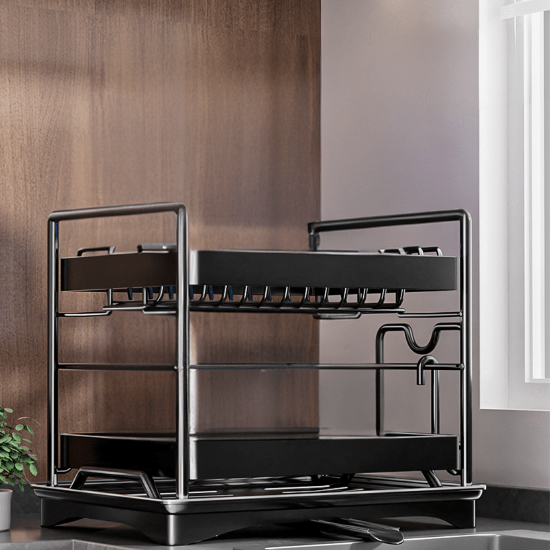 2tier Kitchen Rack Dish Storage Rack - Buy Multifunctional 2 Tier Kitchen Rack Online