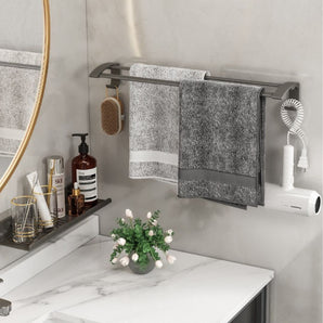 Double Layer Wall-Mounted Bathroom Towel Holder