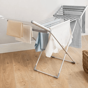 Foldable Electric Heated Aluminum Drying Rack with Wing Design