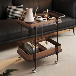 Two-Tier Carbon Steel Serving Cart