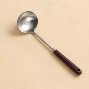 Premium Stainless Steel Cooking Spatula With Wooden Handle