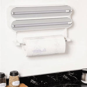 Multi-Functional 3-in-1 Kitchen Wrap Dispenser with Cutter