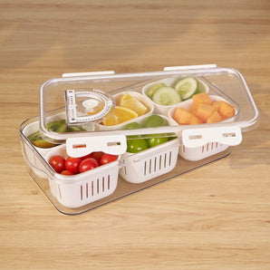 Multi Compartment Transparent Storage Box (6-GRID)